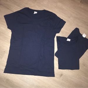Womens plain navy blue tshirts | medium